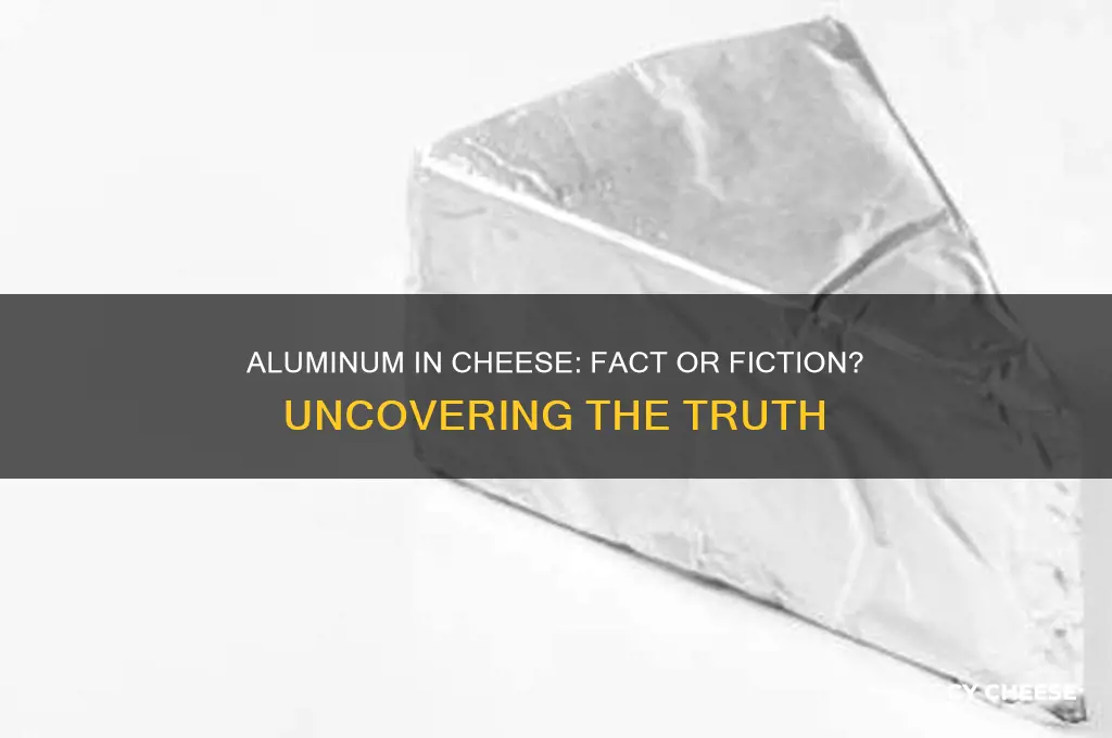 is there aluminum in cheese