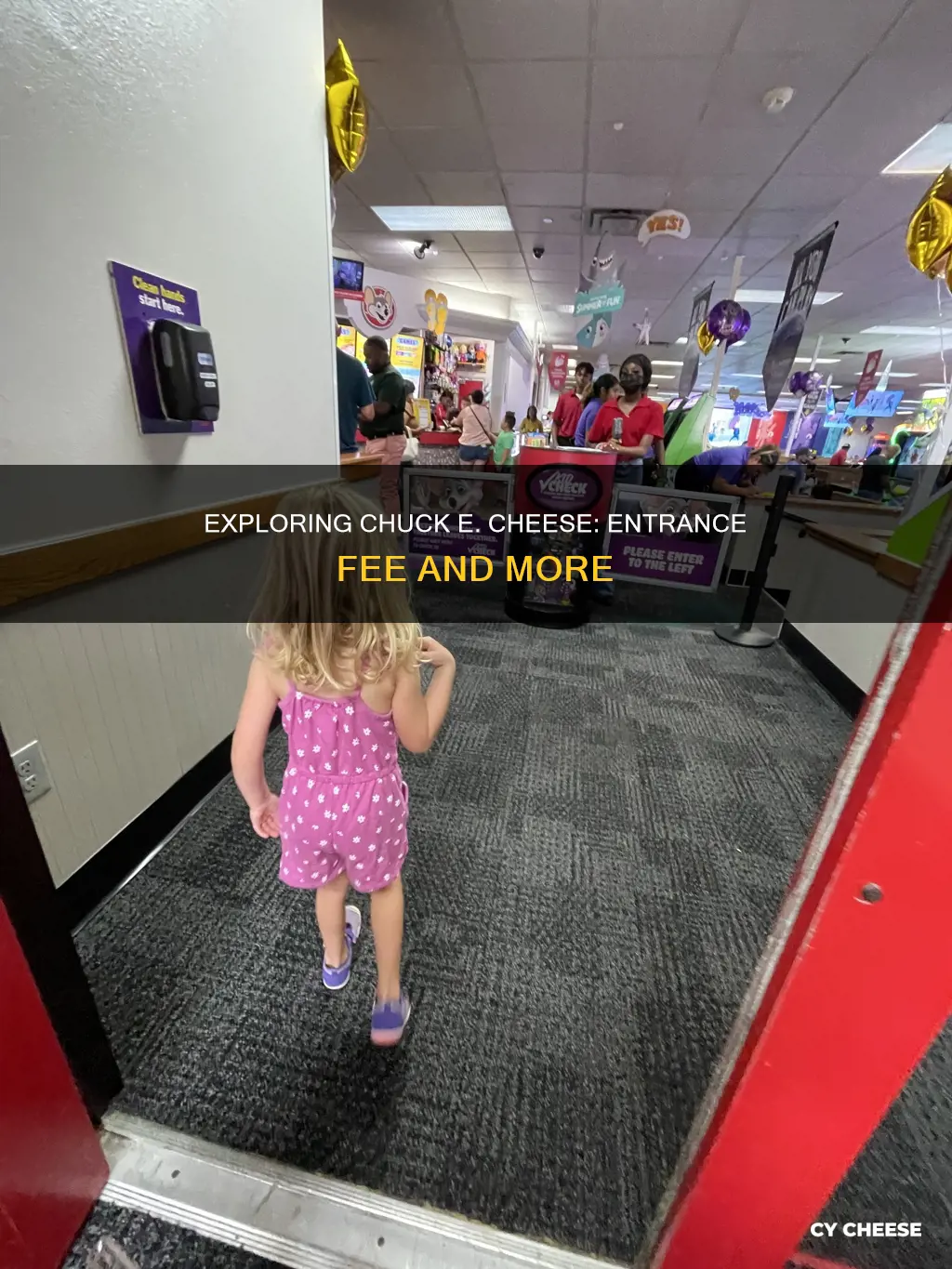 is there an entrance fee for chuck e cheese