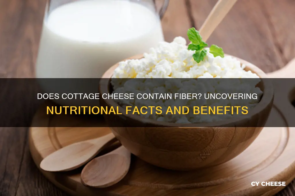is there any fiber in cottage cheese