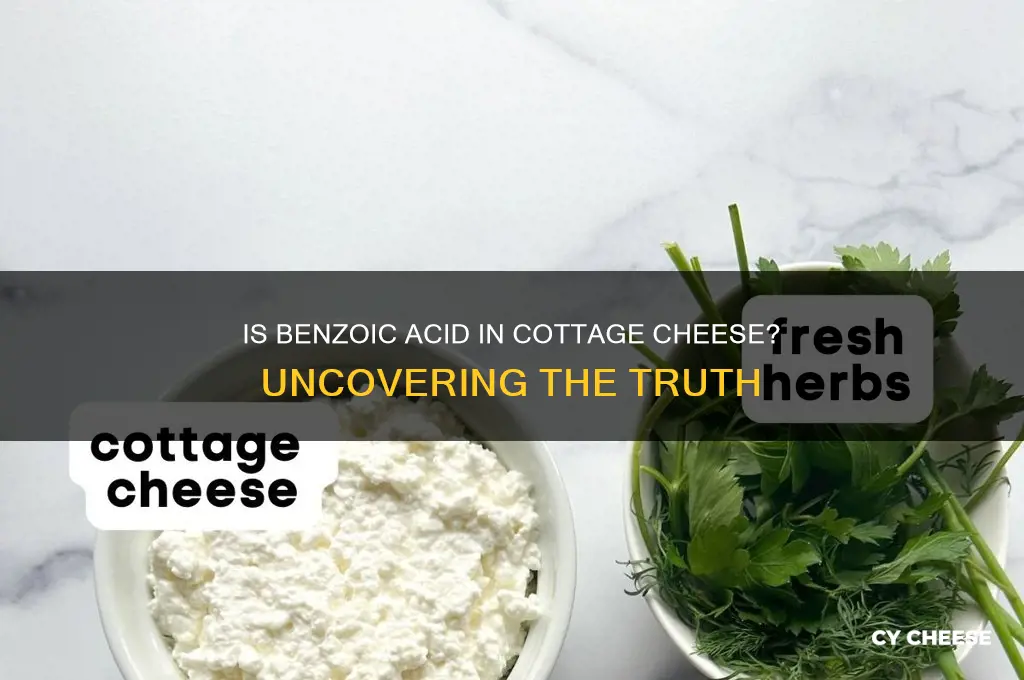 is there benzoic acid in cottage cheese
