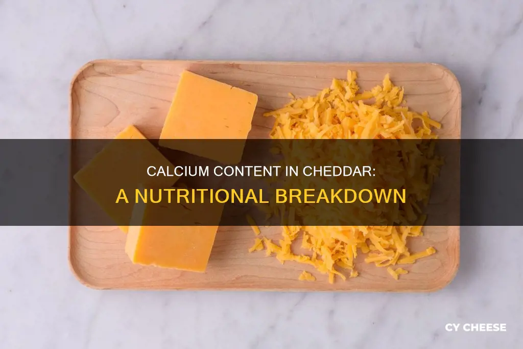 is there calcium in cheddar cheese