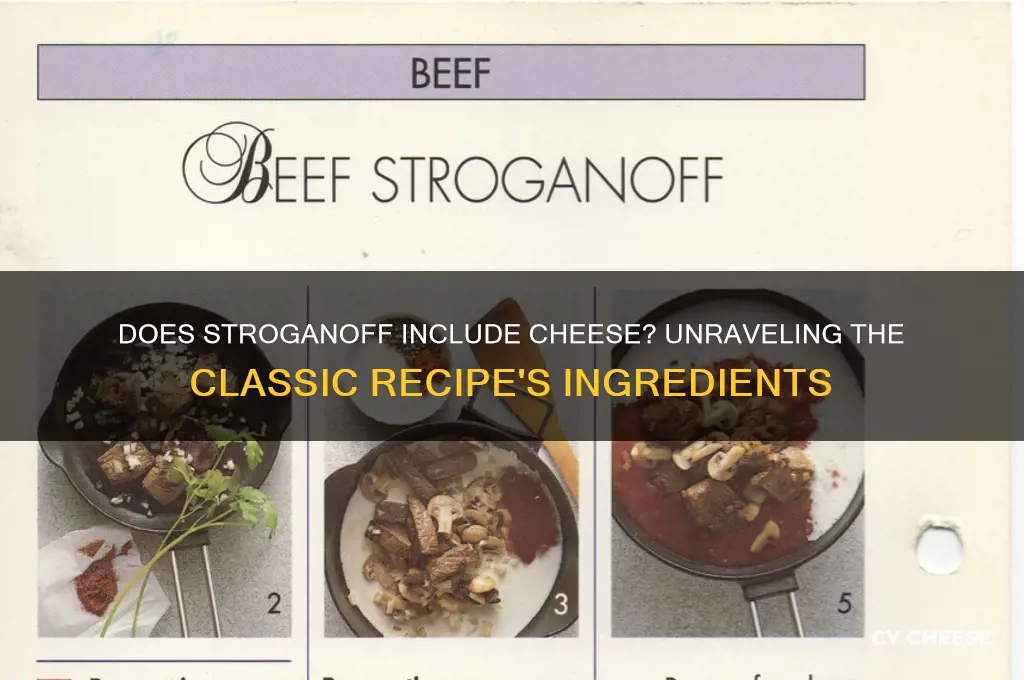is there cheese in stroganoff