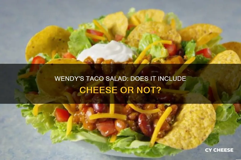 is there cheese on wendy