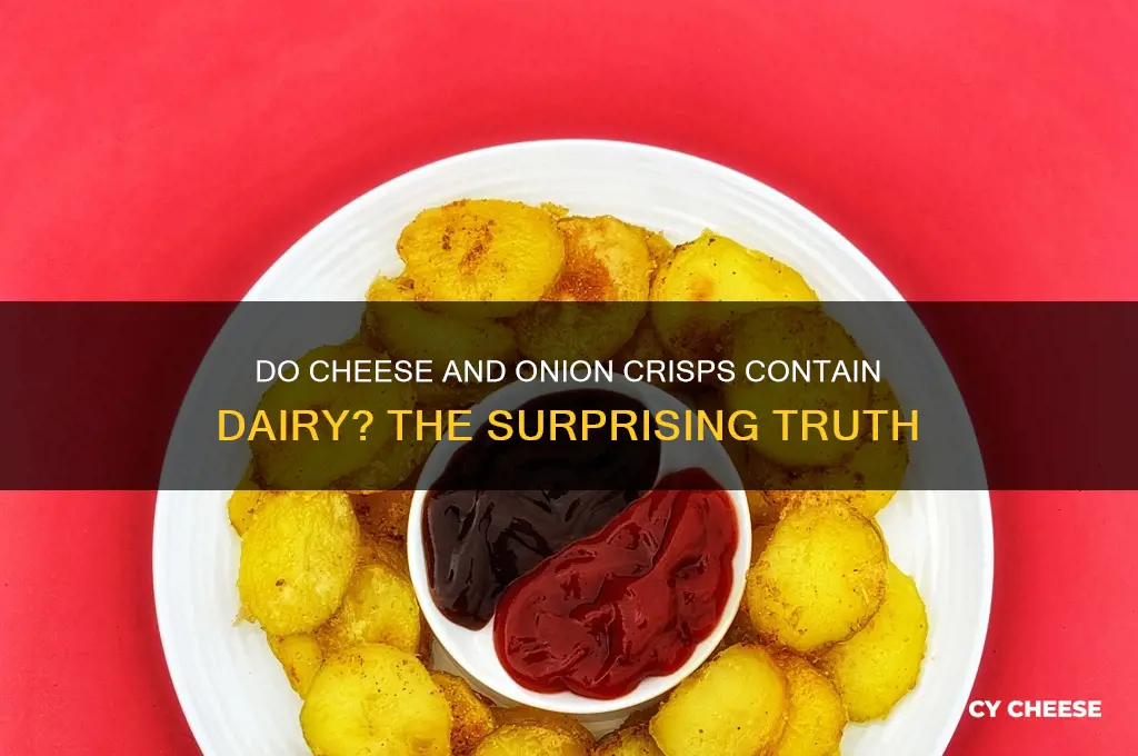 is there dairy in cheese and onion crisps