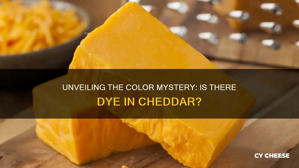 is there dye in cheddar cheese