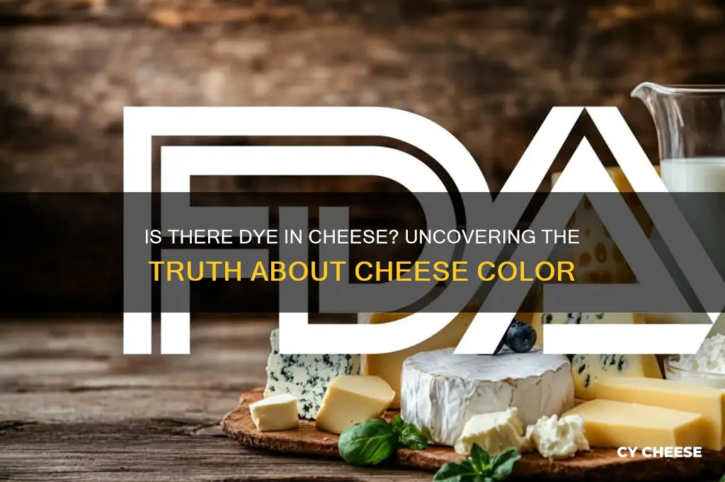 is there dye in cheese