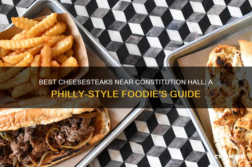 is there good cheese steak near constitution hakl