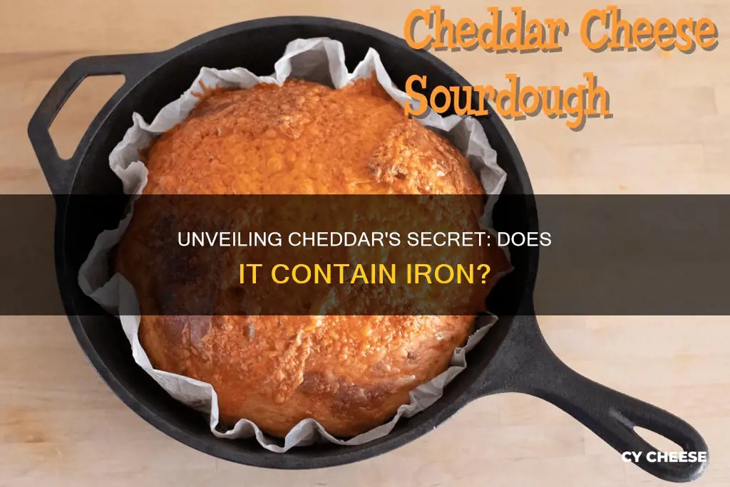 is there iron in cheddar cheese