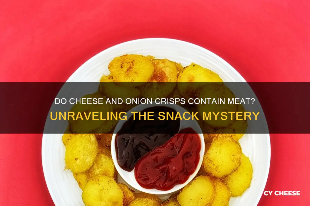 is there meat in cheese and onion crisps