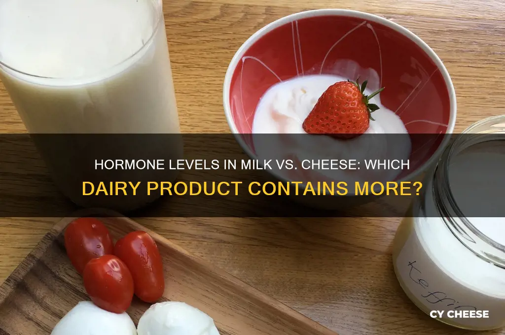 is there more hormone in milk or cheese
