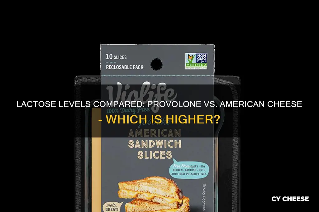 is there more lactose in provolone than american cheese