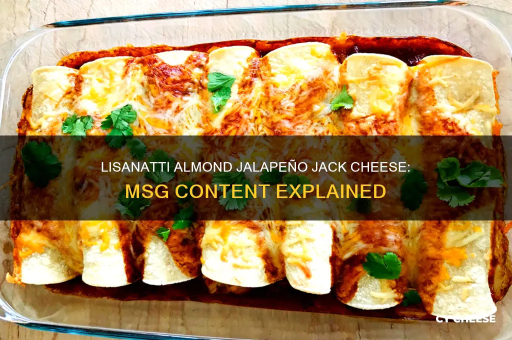 is there msg in lisanatti almond jalapeno jack style cheese