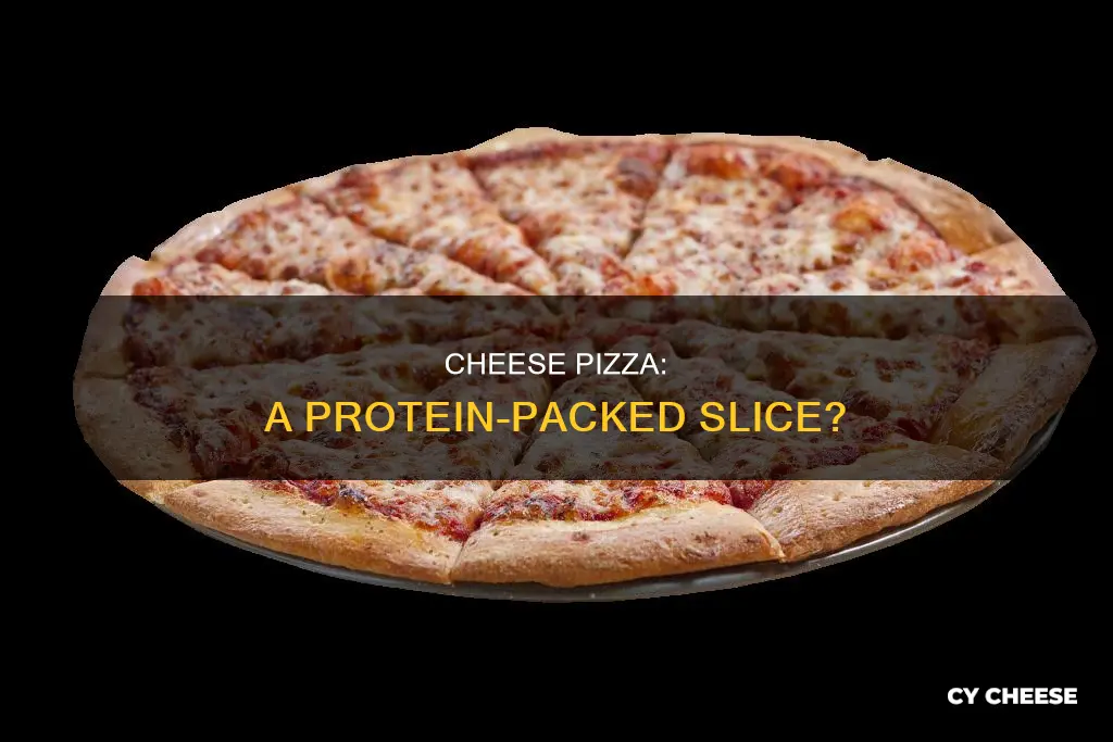 is there protein in a slice of cheese pizza