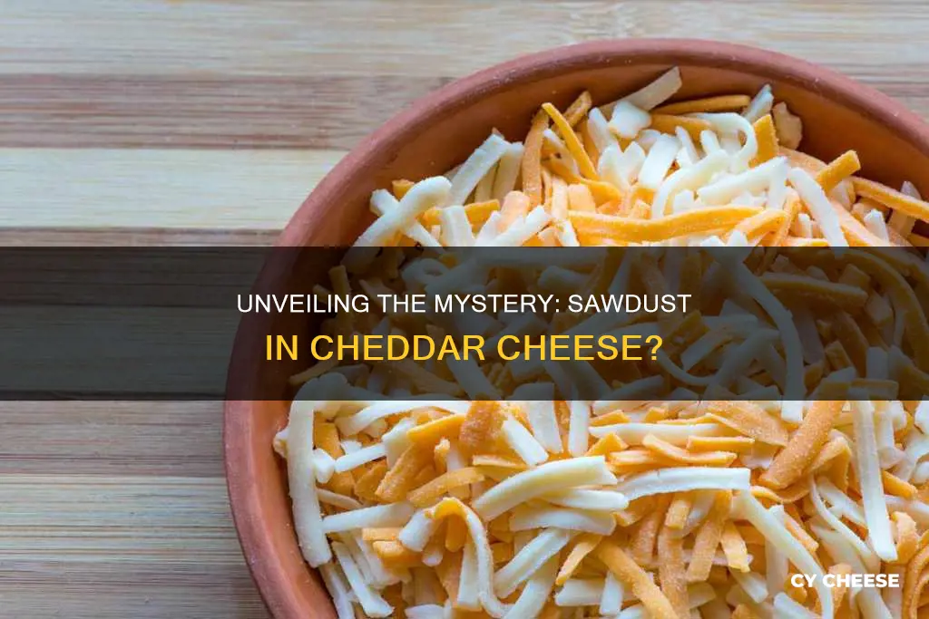 is there sawdust in shredded cheddar cheese