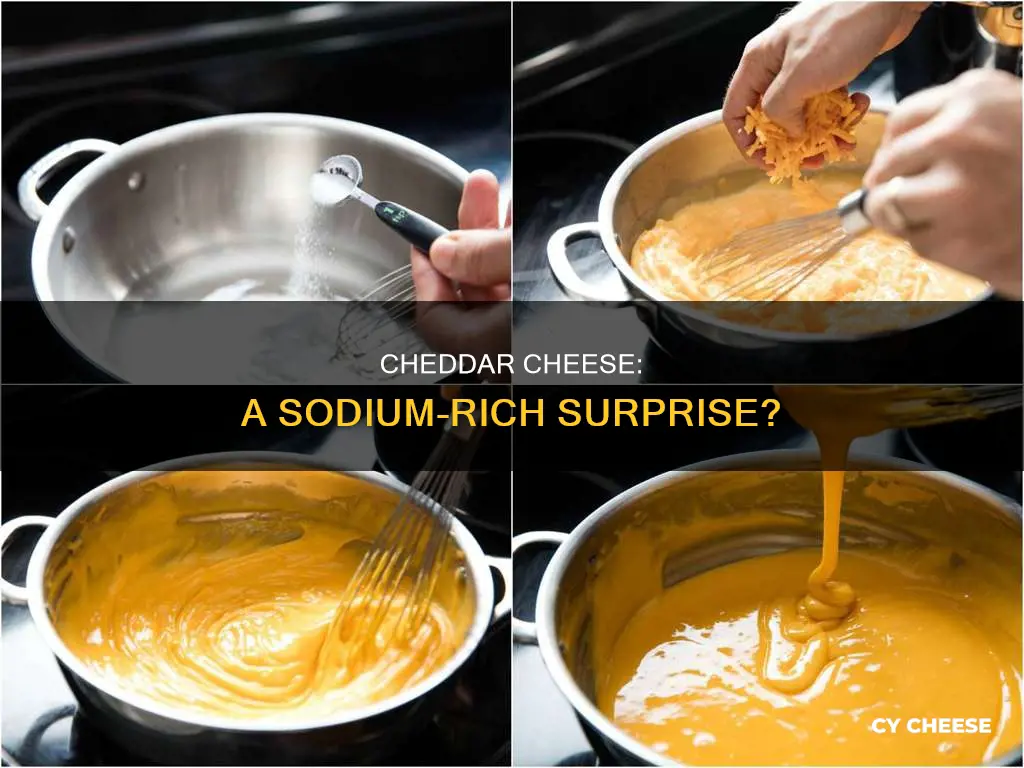 is there sodium in cheddar cheese