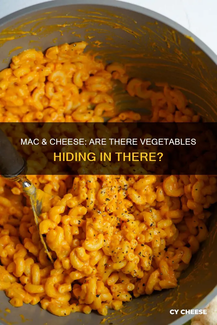 is there vegetables in kraft macaroni and cheese