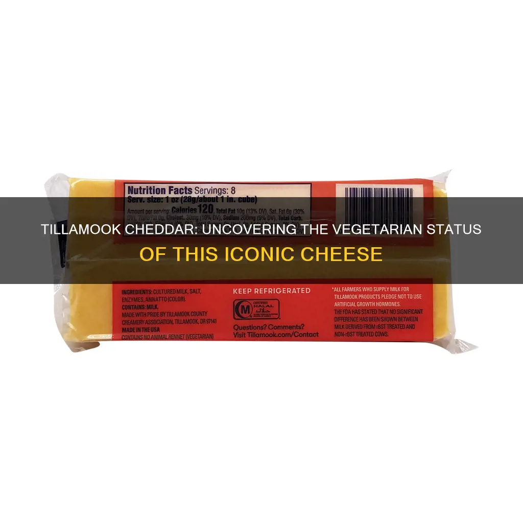 is tillamook cheddar cheese vegetarian