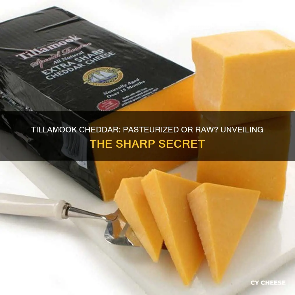 is tillamook extra sharp cheddar cheese pasteurized