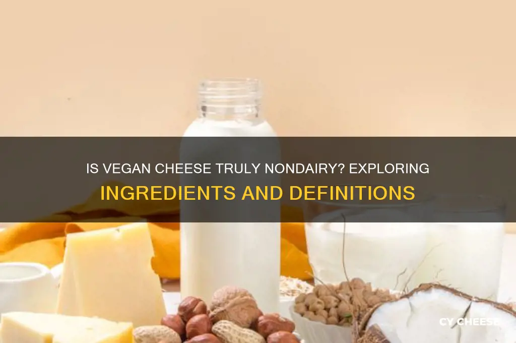 is vegan cheese considered nondairy