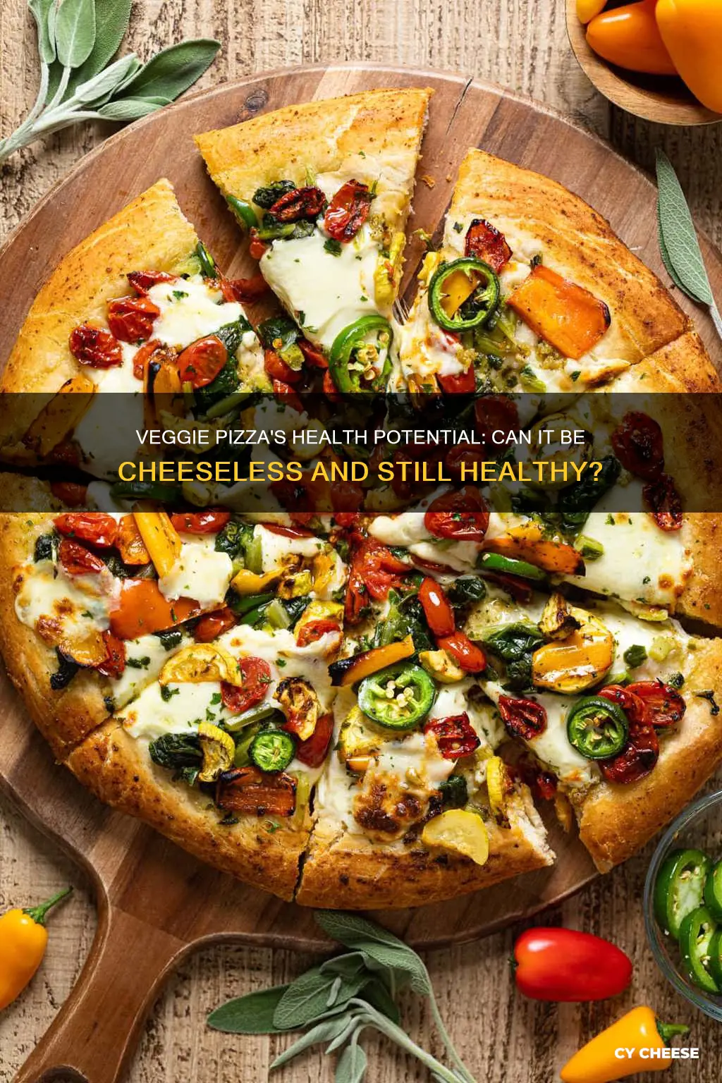 is veggie pizza without cheese healthy