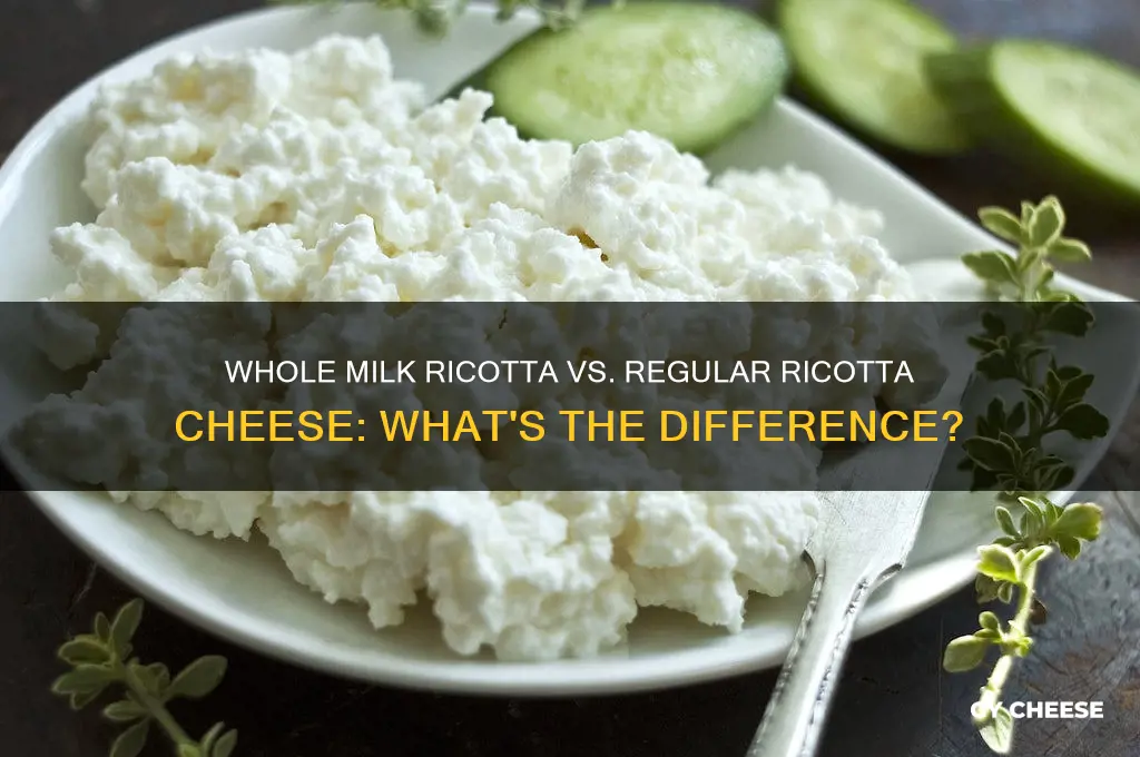 is whole milk ricotta same with ricotta cheese