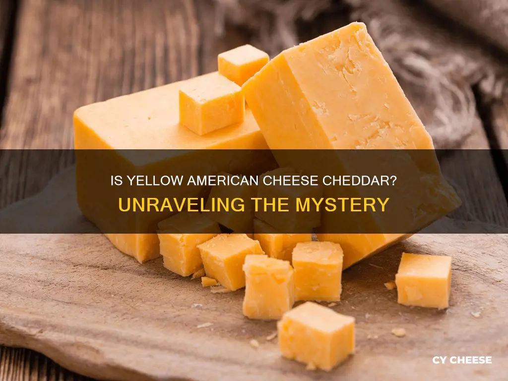 is yellow american cheese cheddar