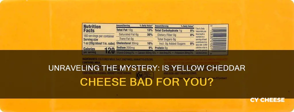 is yellow cheddar cheese bad for you