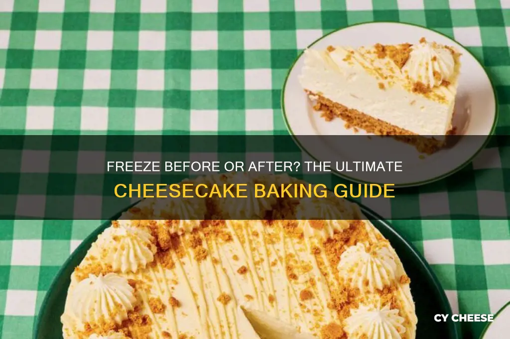 should cheese cake be frozen before baking or after baking