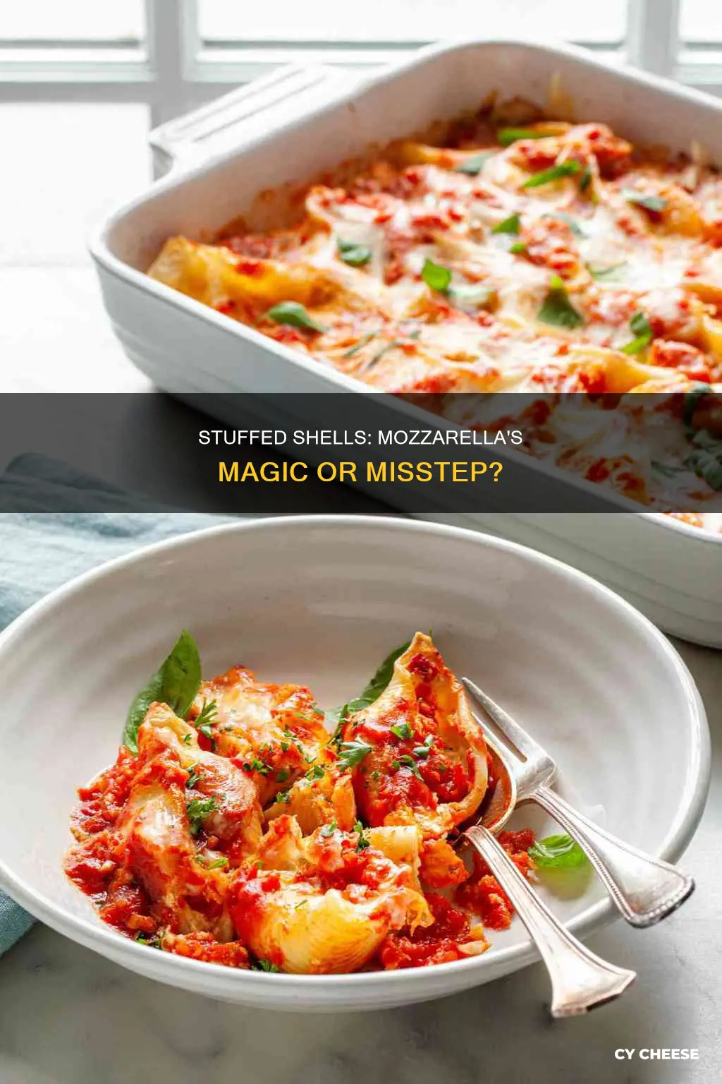 should stuffed shells be made with mozzarella cheese