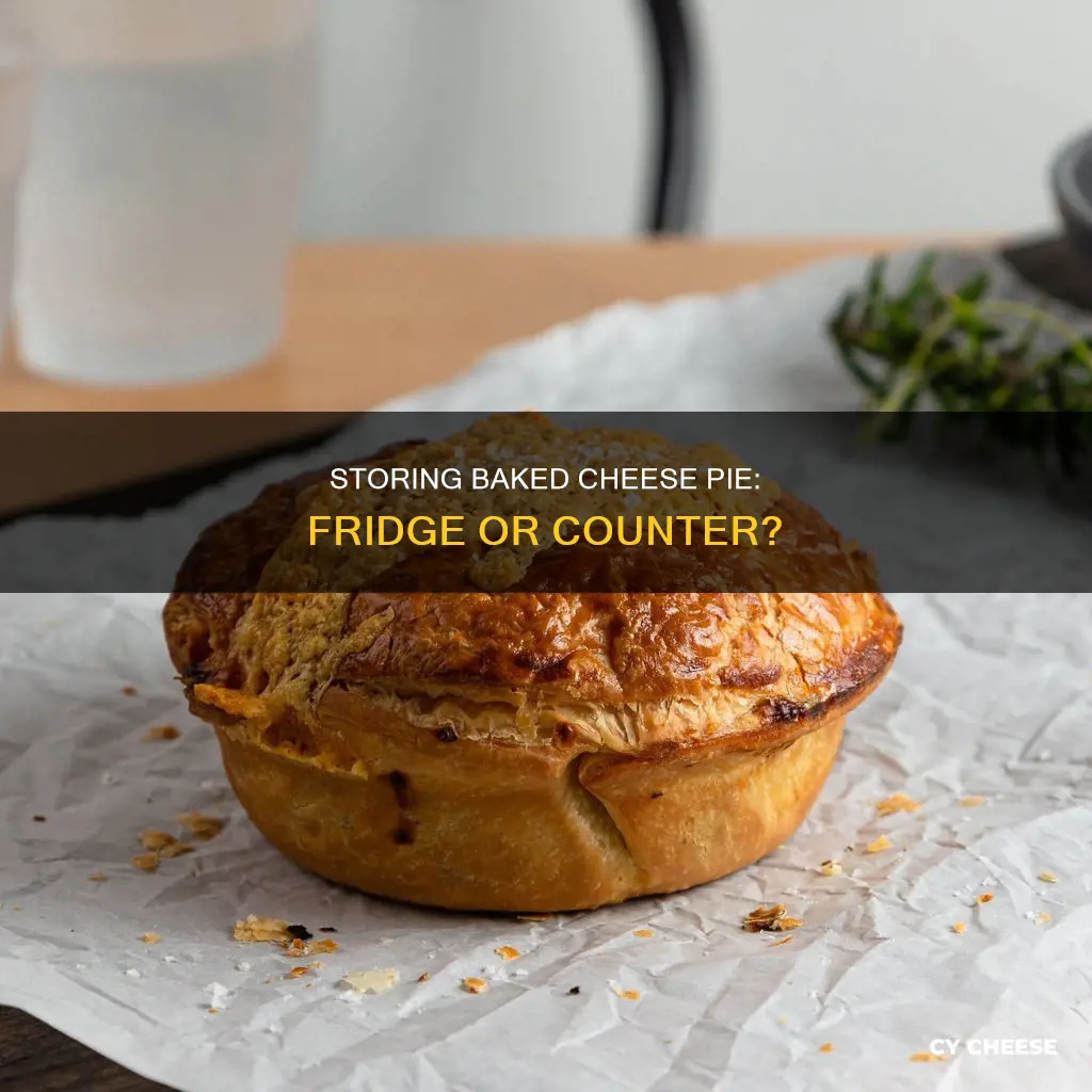 should you put baked cheese pie in fridge