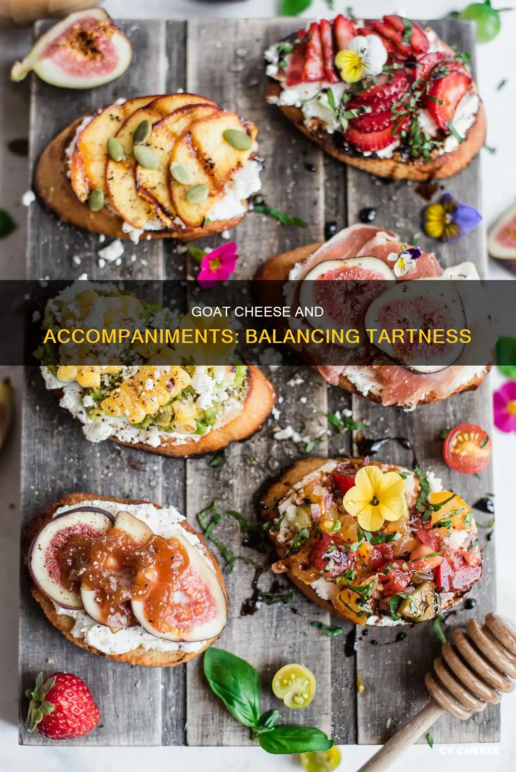 what add to combat tartness of goat cheese