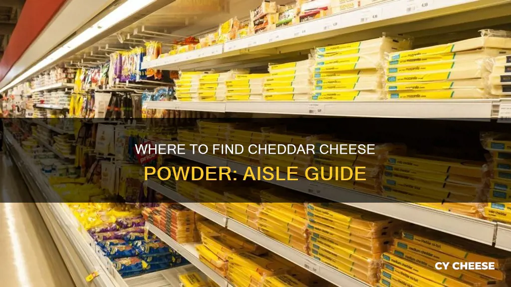 what aisle cheddar cheese powder