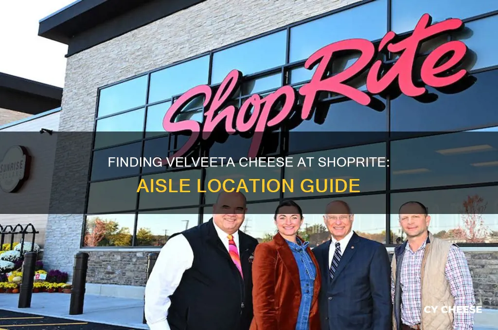 what aisle would velveeta cheese be in shoprite