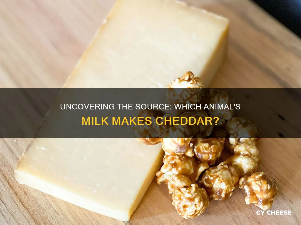 what animal does cheddar cheese come from