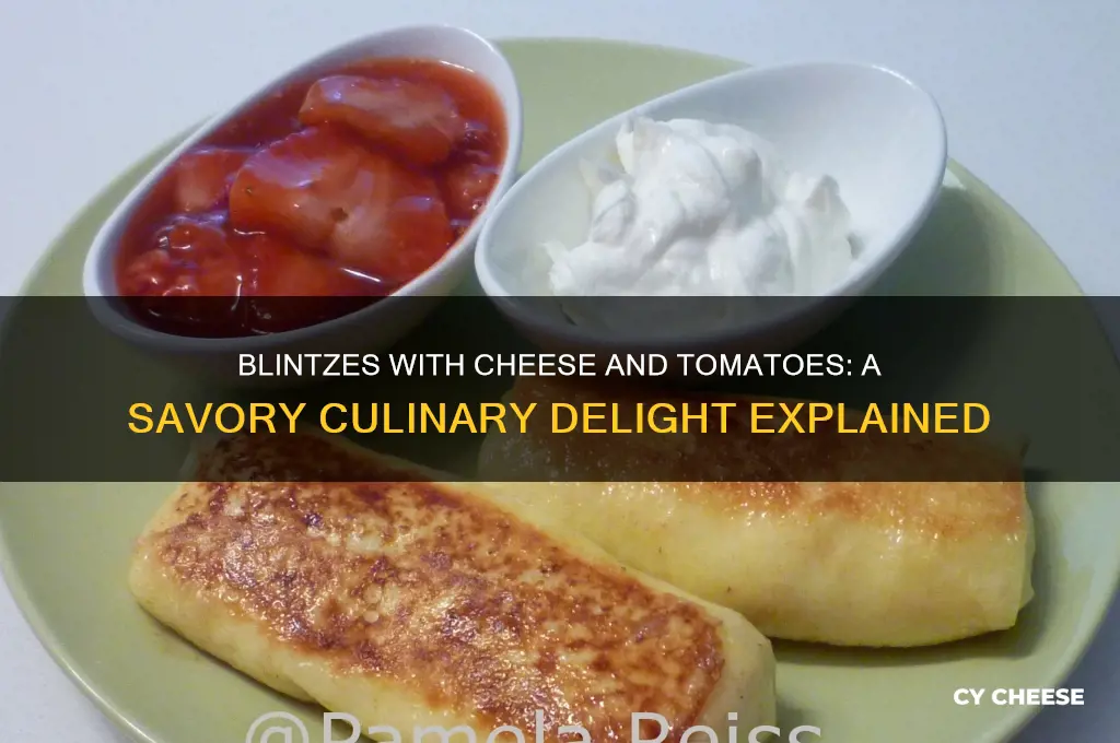 what are blintzes with cheese and tomatos food