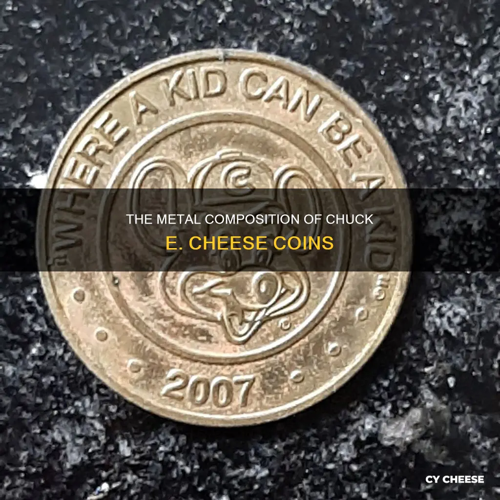 what are chuck e cheese coins made of