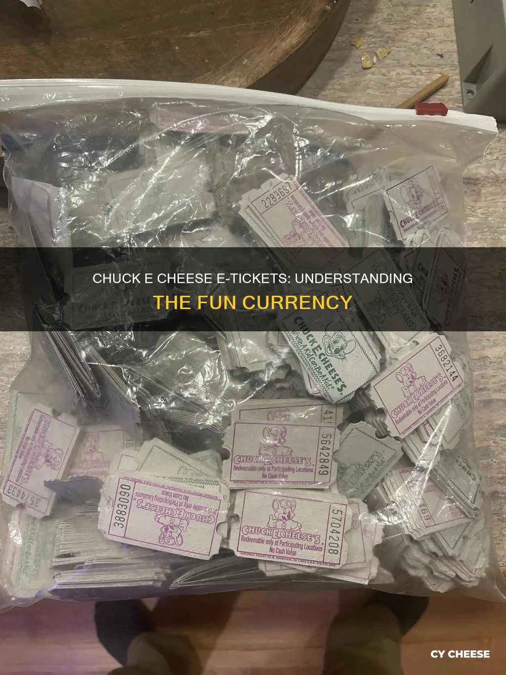 what are chuck e cheese e tickets