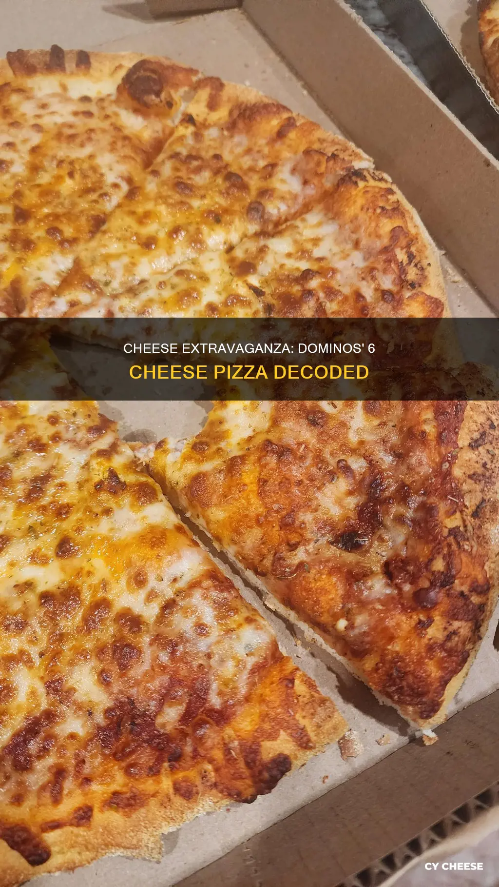 what are the 6 cheeses in dominos 6 cheese pizza