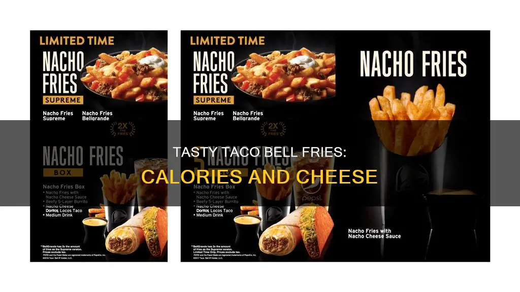 what are the calories in taco bell fries cheese