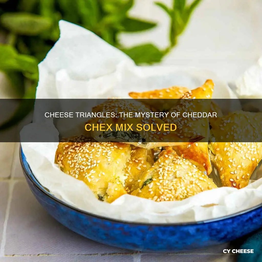 what are the cheese triangles in cheddar chex mix