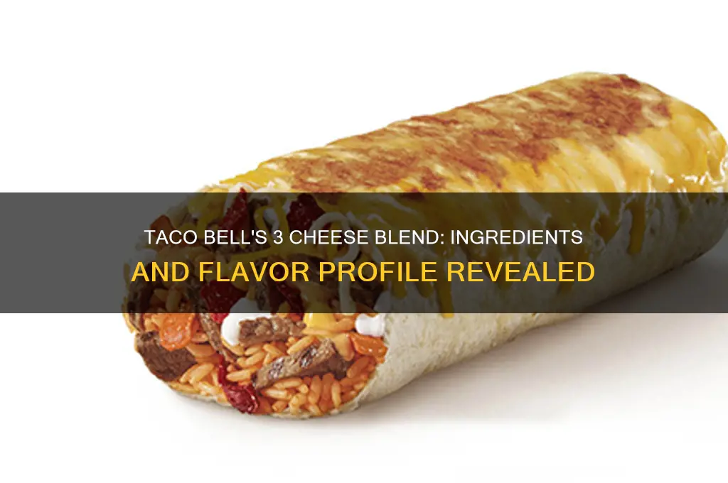 what are the cheeses in taco bell 3 cheese blend