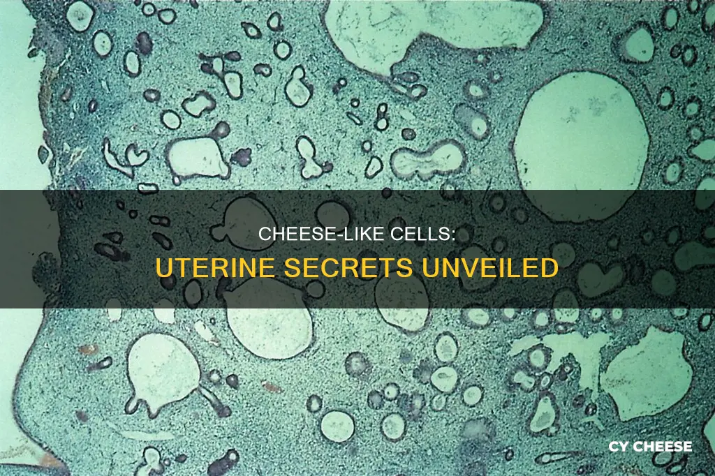 what are the chunky cheese like cells in the uterus