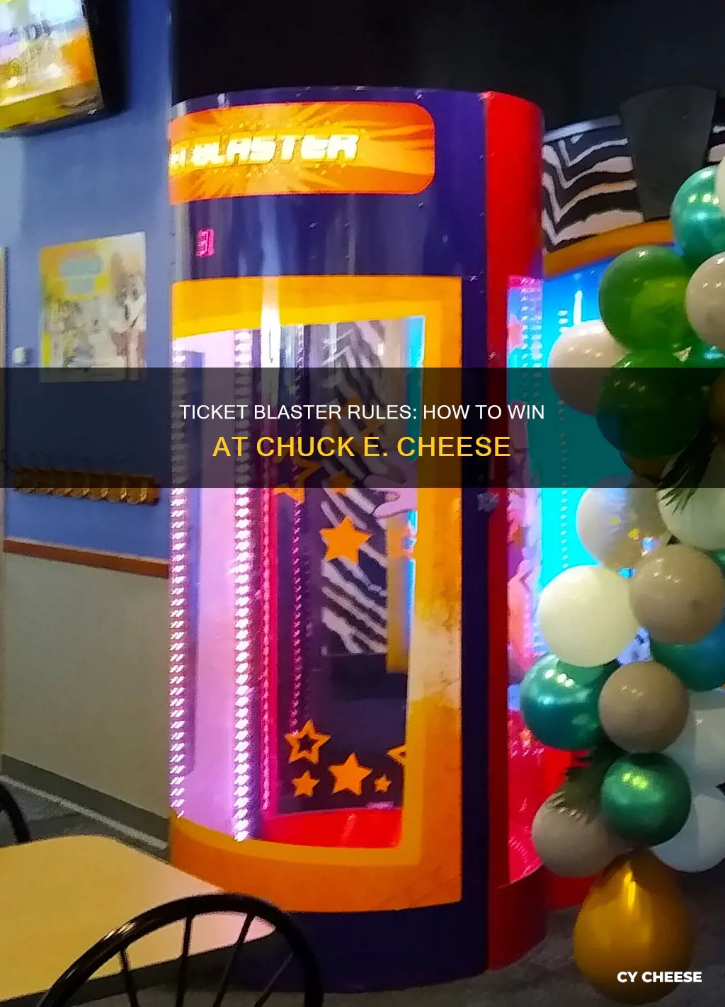 what are the ticket blaster rules at chuck e cheese