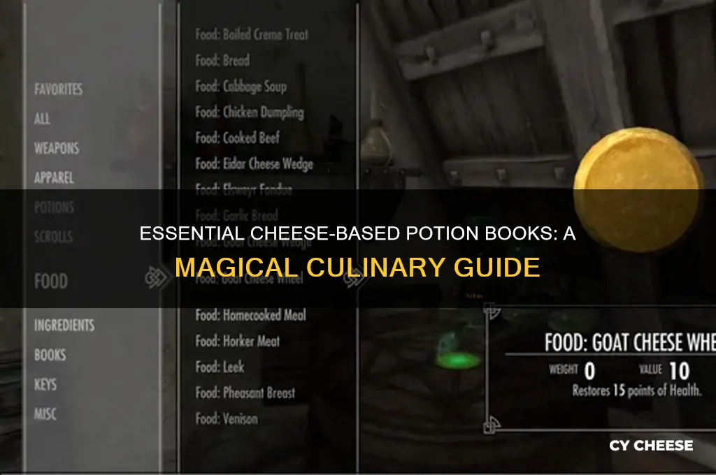 what book is needed for cheese-based potions