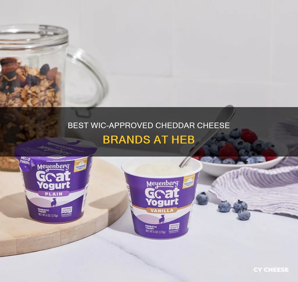 what brand is the heb wic approved cheddar cheese