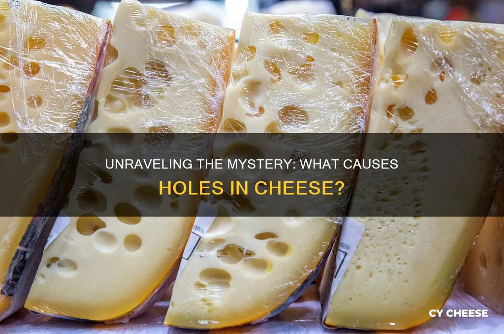 what causes holes in cheese