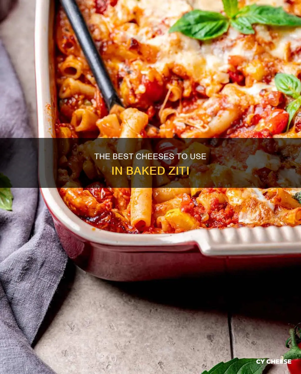 what cheese do you put in baked ziti
