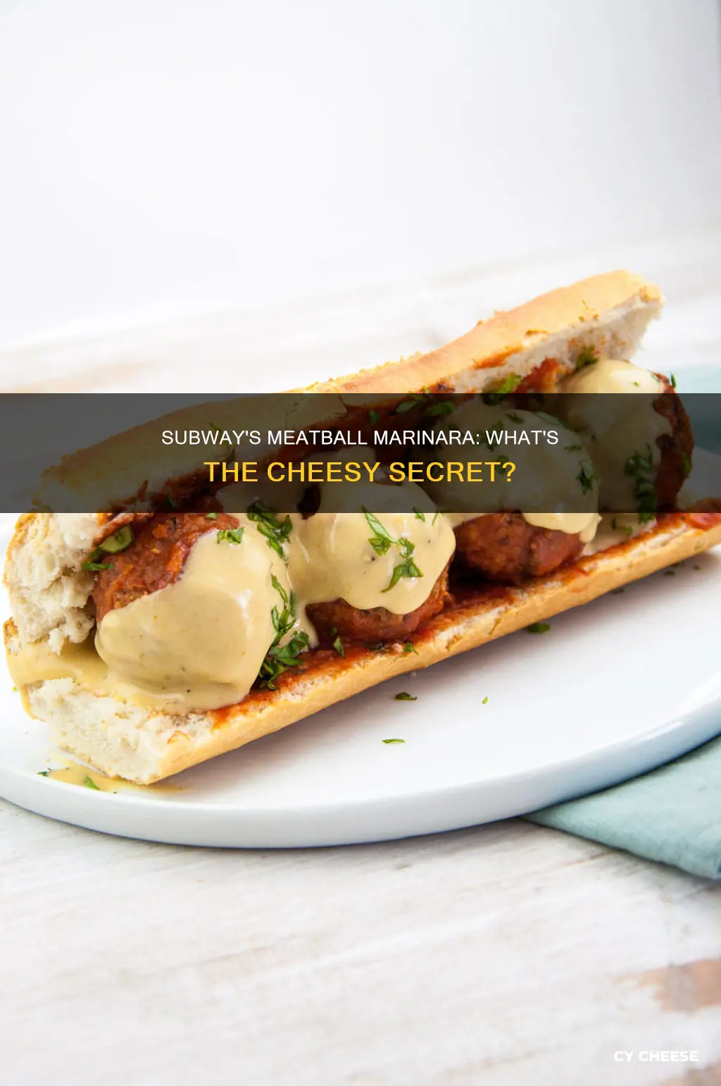 what cheese does subway use on the meatballs