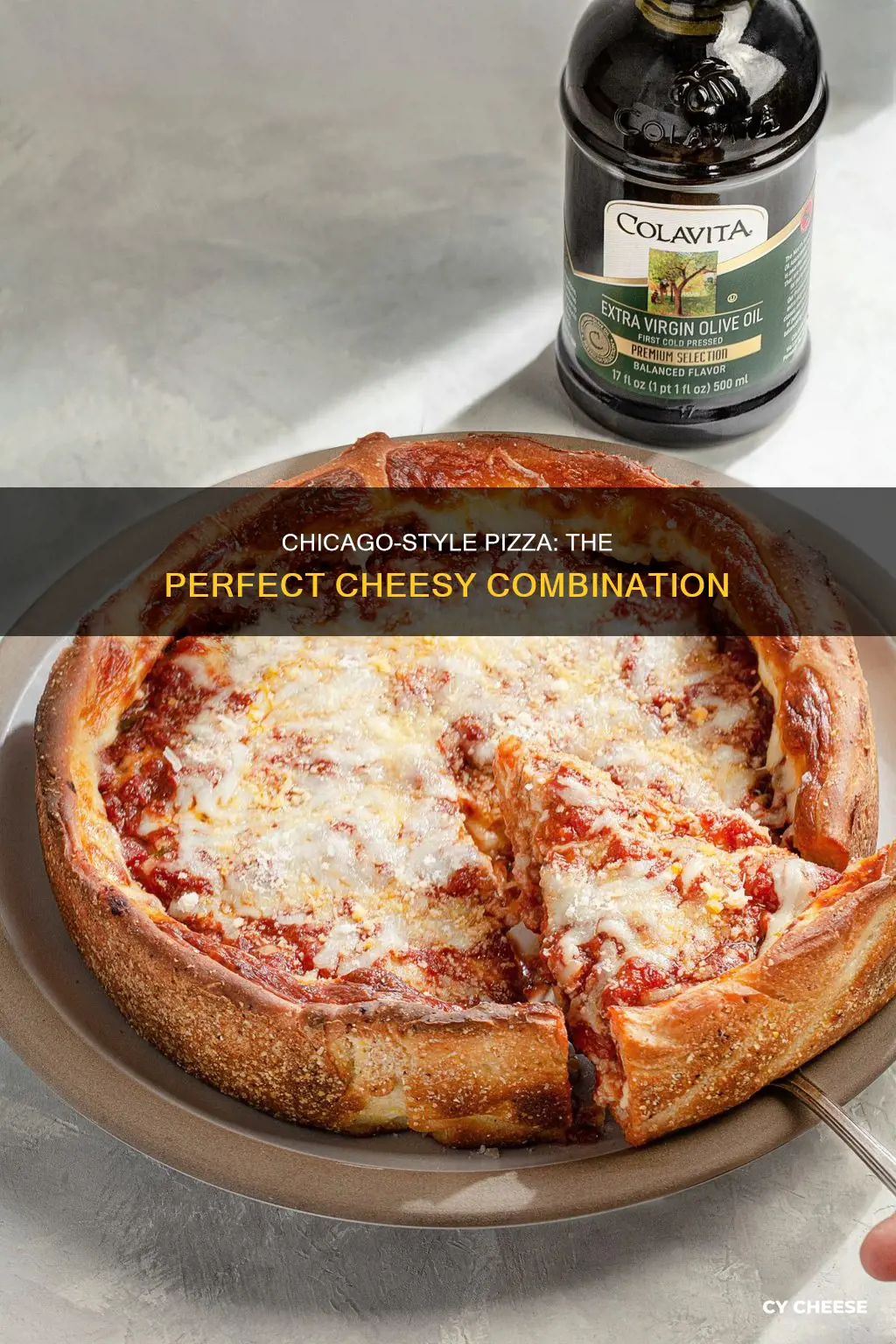 what cheese goes in chicago style pizza