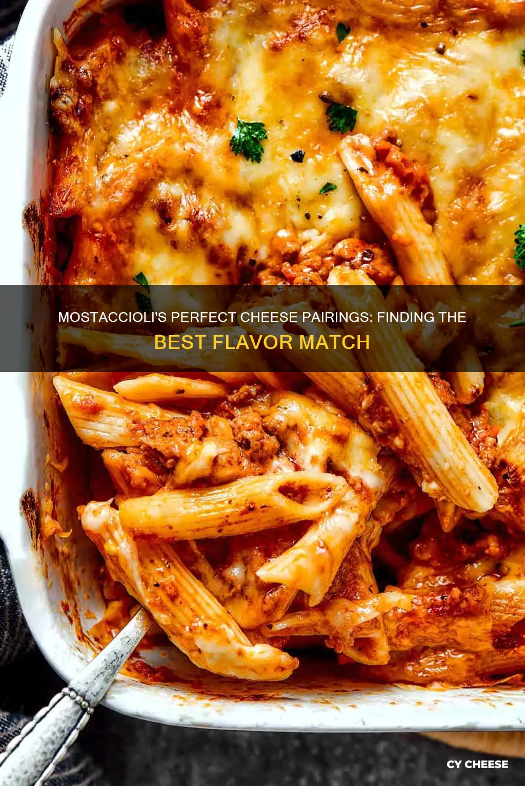 what cheese goes in mostaccioli